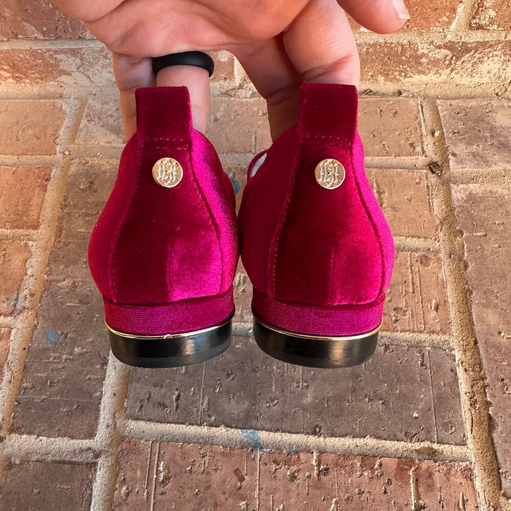 Alex Marie Cambell Raspberry Velvet Flats 5.5 - Picture 3 of 5